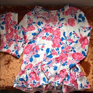 Floral women’s blouse - Pink and Blue